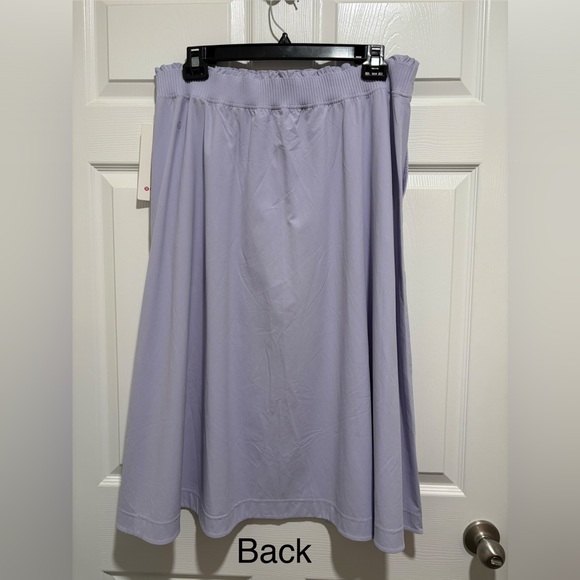 Lululemon Lavender Frost Stretch Woven Ruffle-Waist Midi Skirt Size XL NWT - Picture 9 of 13